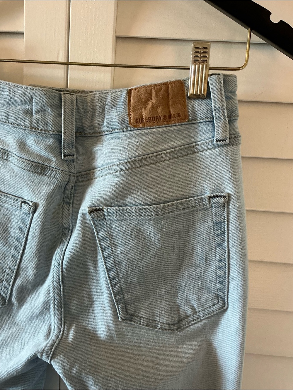 Superdry Light Blue Skinny High-Rise Ripped Knee Jeans Size 27 - Picture 7 of 14